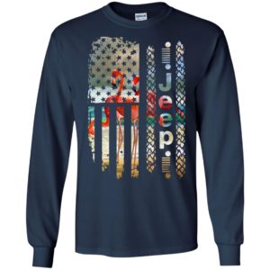 Love jeep flamingos beach and america funny patriot 4th july gift long sleeve