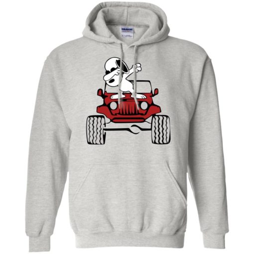 Dabbing snoopy on the jeep funny dance jeep driver gift hoodie