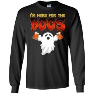 I’m here for the boos funny beer lover halloween gift long sleeve