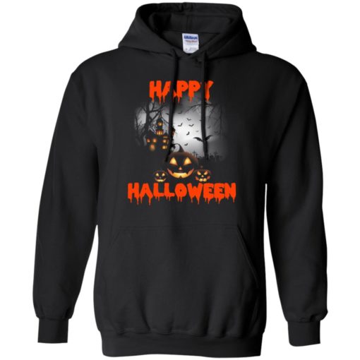 Happy halloween gift pumpkins bats night artwork hoodie