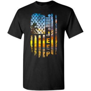 Jeep palm beach view american flag version funny jeep gift t-shirt
