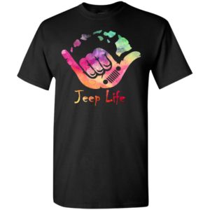 Jeep life watercolour calling hand sign funny gift for jeep driver t-shirt