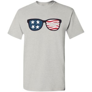 American flag and jeep sunglasses patriotic memorial 4th july gift t-shirt
