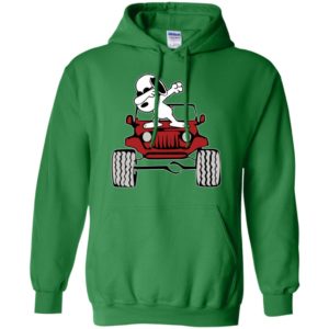 Dabbing snoopy on the jeep funny dance jeep driver gift hoodie