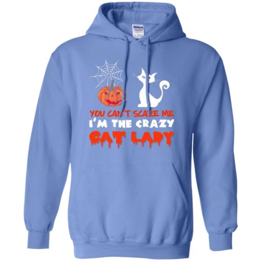 You can’t scare me i’m the crazy cat lady funny halloween cat lover gift hoodie