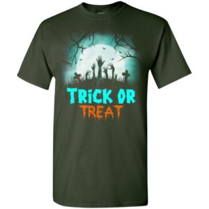 Trick or treat scary night in grave funny halloween gift t-shirt
