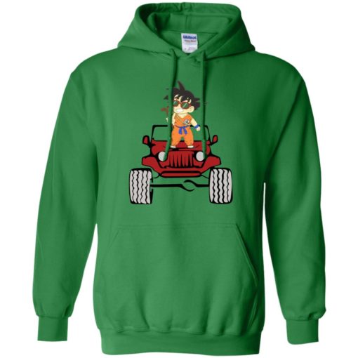 Guku kid with jeep funny gift for dragon balls fans hoodie