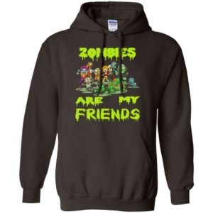 Zombies are my friends funny halloween idea gift hoodie