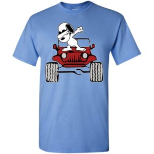 Dabbing snoopy on the jeep funny dance jeep driver gift t-shirt