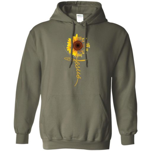 Sunflower jeep and a whole jesus love cool faith gift for christian hoodie