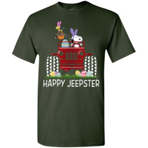 Happy jeepster snoopy drive jeep funny easter day gift t-shirt