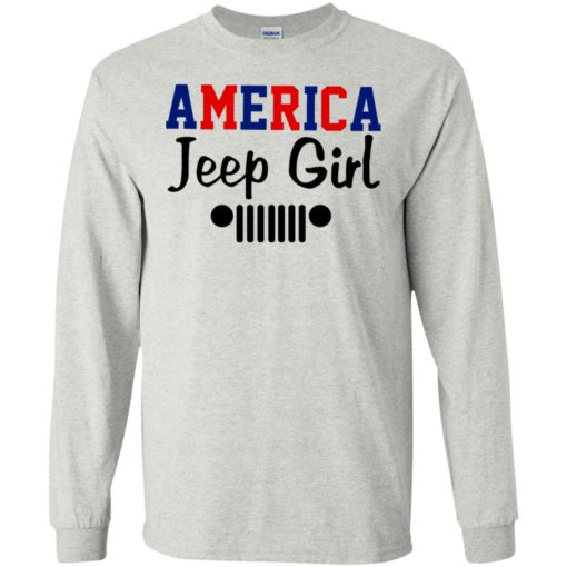 America jeep girl funny american jeep lady gift long sleeve