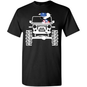 Captain snoopy drives jeep funny endgame parody avengers movie fans t-shirt