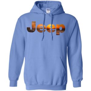 Jeep with sunset beach signseeing art cool jeep driver gift hoodie