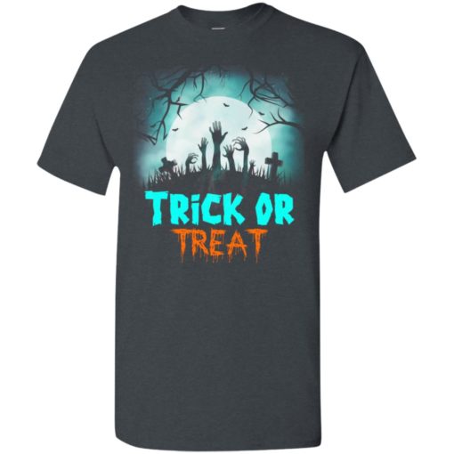 Trick or treat scary night in grave funny halloween gift t-shirt