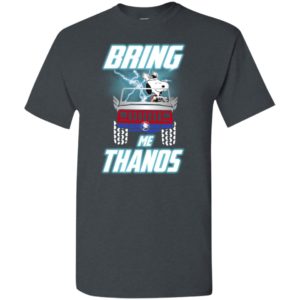 Bring me thanos snoopy drives jeep funny avenger movie fans gift t-shirt