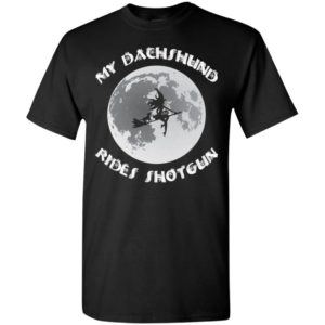 My dachshund rides shotgun funny halloween gift for dog lover t-shirt