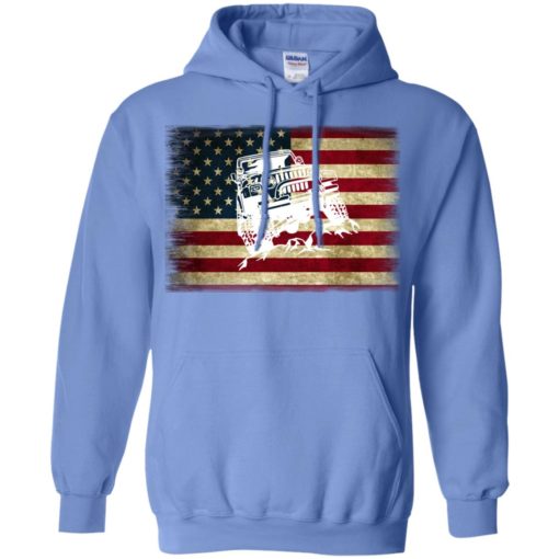 Jeep with american flag retro funny independent day hoodie