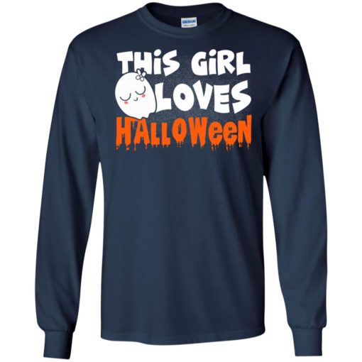 This girl loves halloween happy costume ideas gift long sleeve
