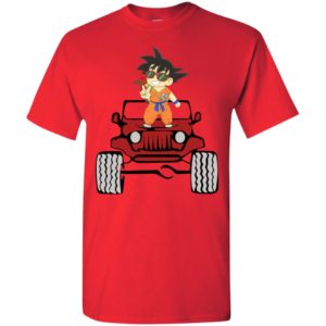 Guku kid with jeep funny gift for dragon balls fans t-shirt