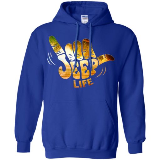 Jeep life sunset beach view calling hand funny racing jeep lovers gift hoodie