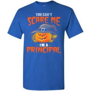 You can’t scare me i’m a principal funny halloween gift t-shirt