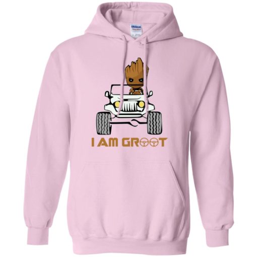 I am groot funny baby groot drives jeep gift hoodie