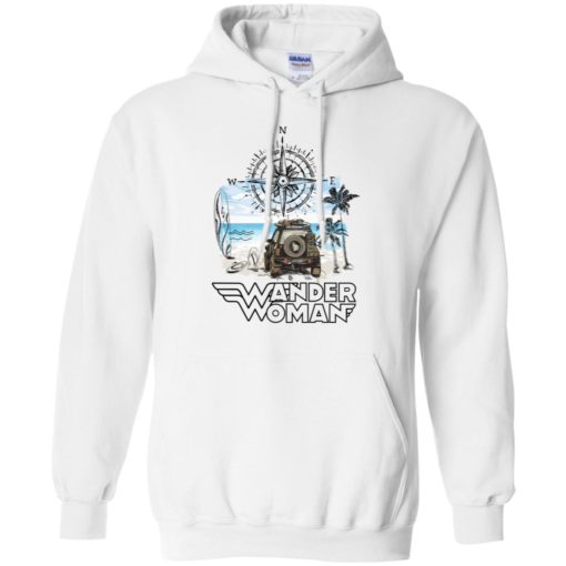 Wander woman with map compass jeep funny roadtrip jeep lady gift hoodie