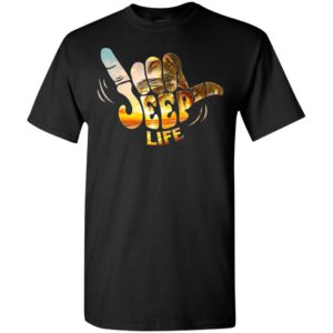 Jeep life ringing beach sunshine hand sign cool gift for driver jeep lover t-shirt
