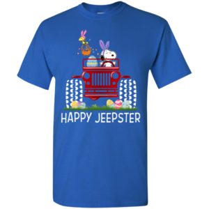 Happy jeepster snoopy drive jeep funny easter day gift t-shirt