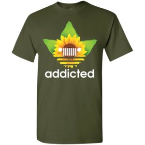 Addicted sunflower jeep parody funny jeep driver gift t-shirt