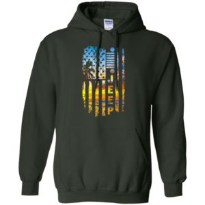Jeep palm beach view american flag version funny jeep gift hoodie