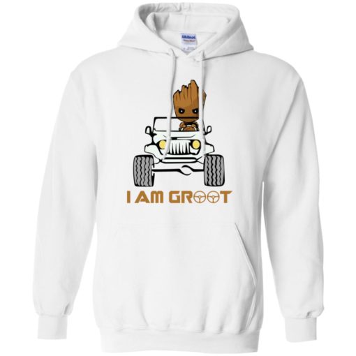 I am groot funny baby groot drives jeep gift hoodie