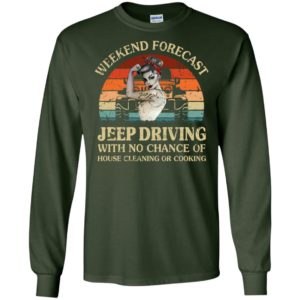 Weekend forecast jeep driving funny jeep lady vintage gift mother’s day long sleeve