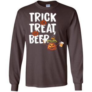 Trick treat beer funny halloween gift for drinker long sleeve