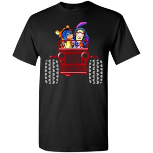 Tigger eeyore drive jeep funny winnie friendship jeep gift t-shirt