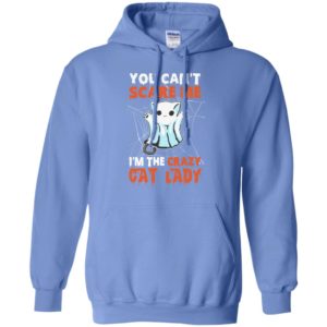 You can’t scare me i’m the crazy cat lady funny halloween cat lover gifts hoodie