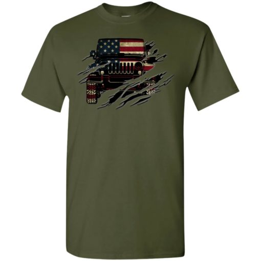 American flag jeep funny 4th july gift jeep patriot driver t-shirt