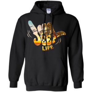 Jeep life ringing beach sunshine hand sign cool gift for driver jeep lover hoodie