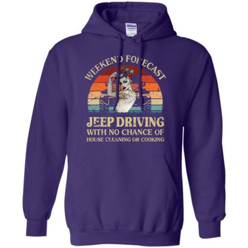 Weekend forecast jeep driving funny jeep lady vintage gift mother’s day hoodie