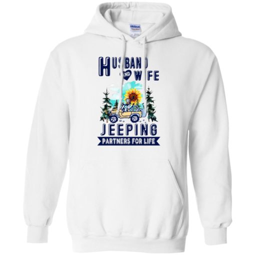 Husband and wife jeeping partners for life funny jeep couple lovers gift hoodie