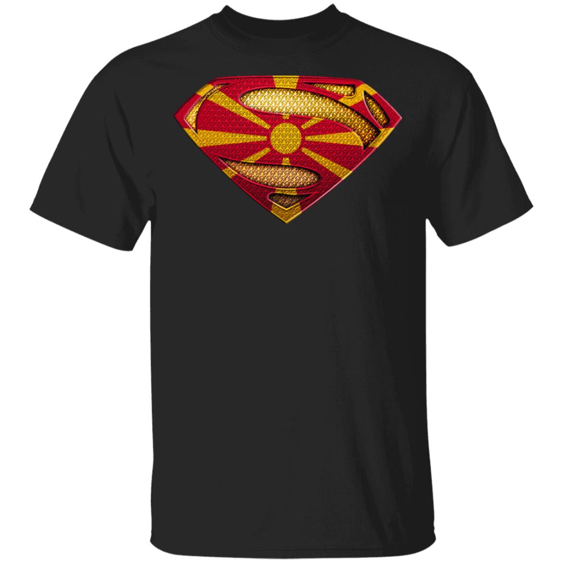 Macedonian Emblem Macedonia Flag Superman Shield T-Shirt - AMZPrimeShirt